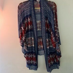 red white and blue shawl